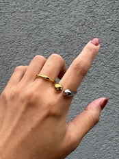 バイカラーオープンリング