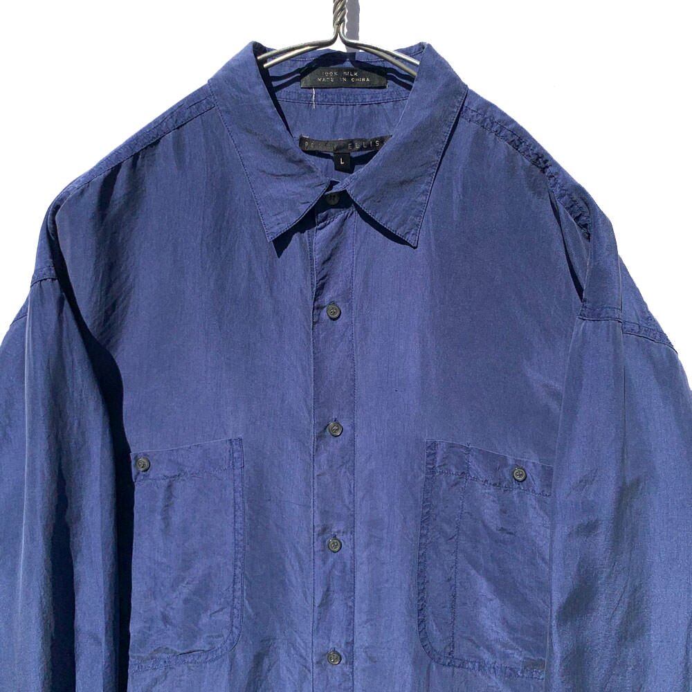 lise / vintage 古着 / silk shirt Vintage Big Silhouette L / S Silk Shirt [1980s] [PERRY ELLIS