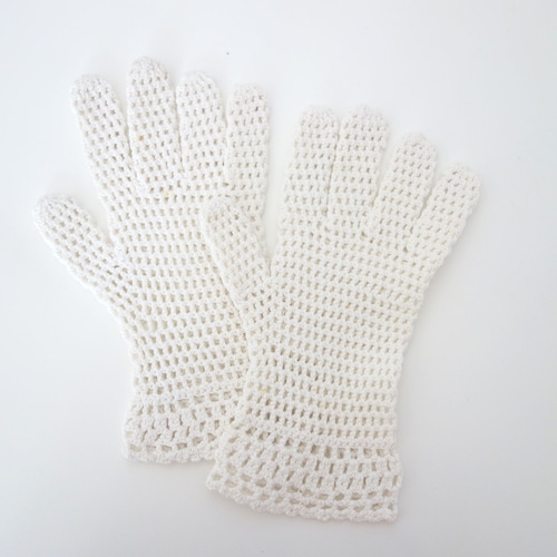 【FRENCH ANTIQUE】【 DEADSTOCK】フレンチレース製グローブ "GANTS EN DENTELLE"