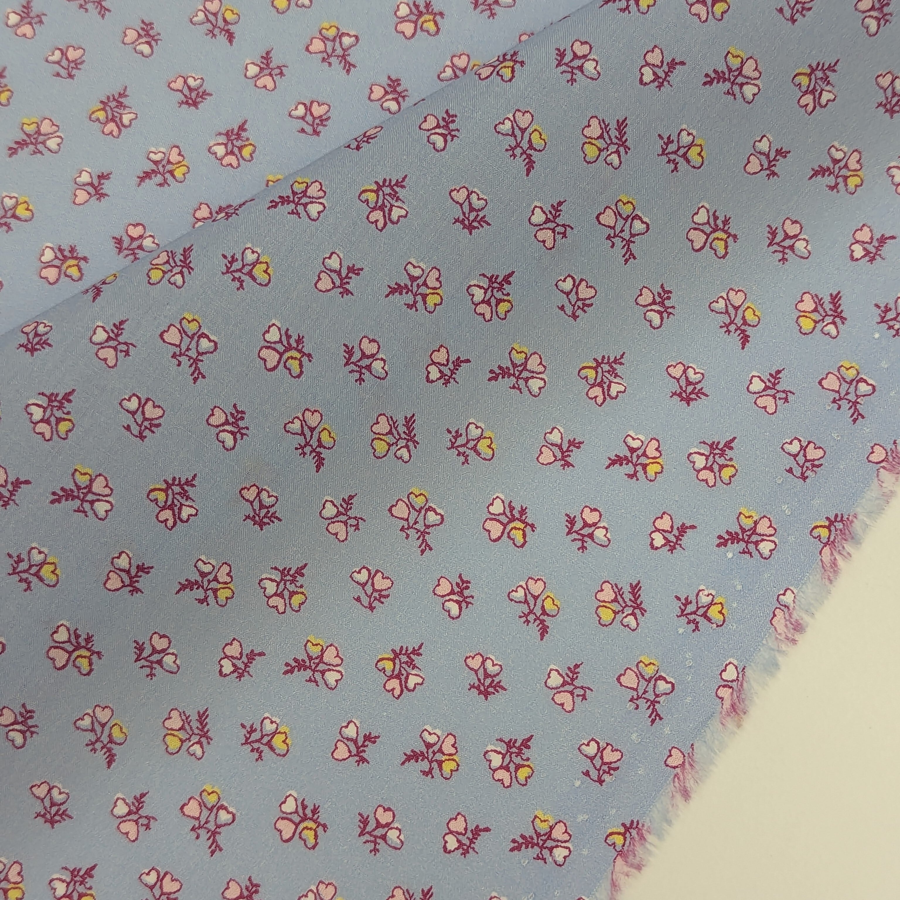 ◆輸入 リバティ LIBERTY タナローン Heart Bouquet Blue ハートブーケ ブルー 約130×50cm