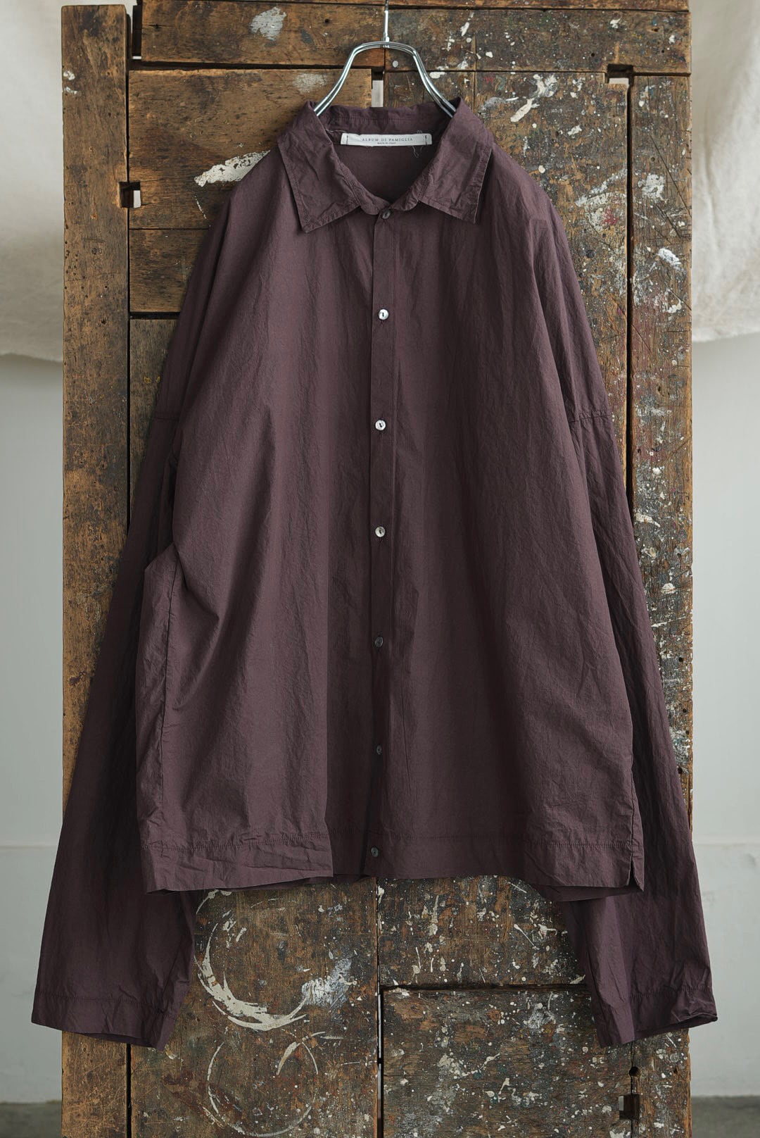 ALBUM DI FAMIGLIA - U1234 UNISEX COLLAR SHIRT TC / GRAPE