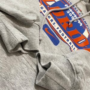 【NIKE】メキシコ製 カレッジ フロリダ大学 Florida Gators football ゲーターズ フットボール ロゴ パーカー スウェット フーディー ナイキ L US古着