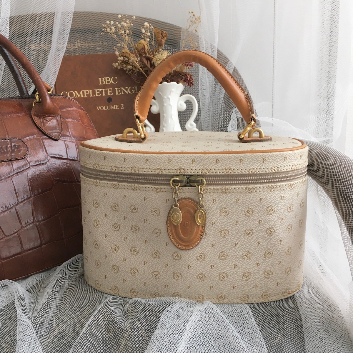 POLLINI vanity bag〈レトロ古着 ポリーニ バニティバッグ 
