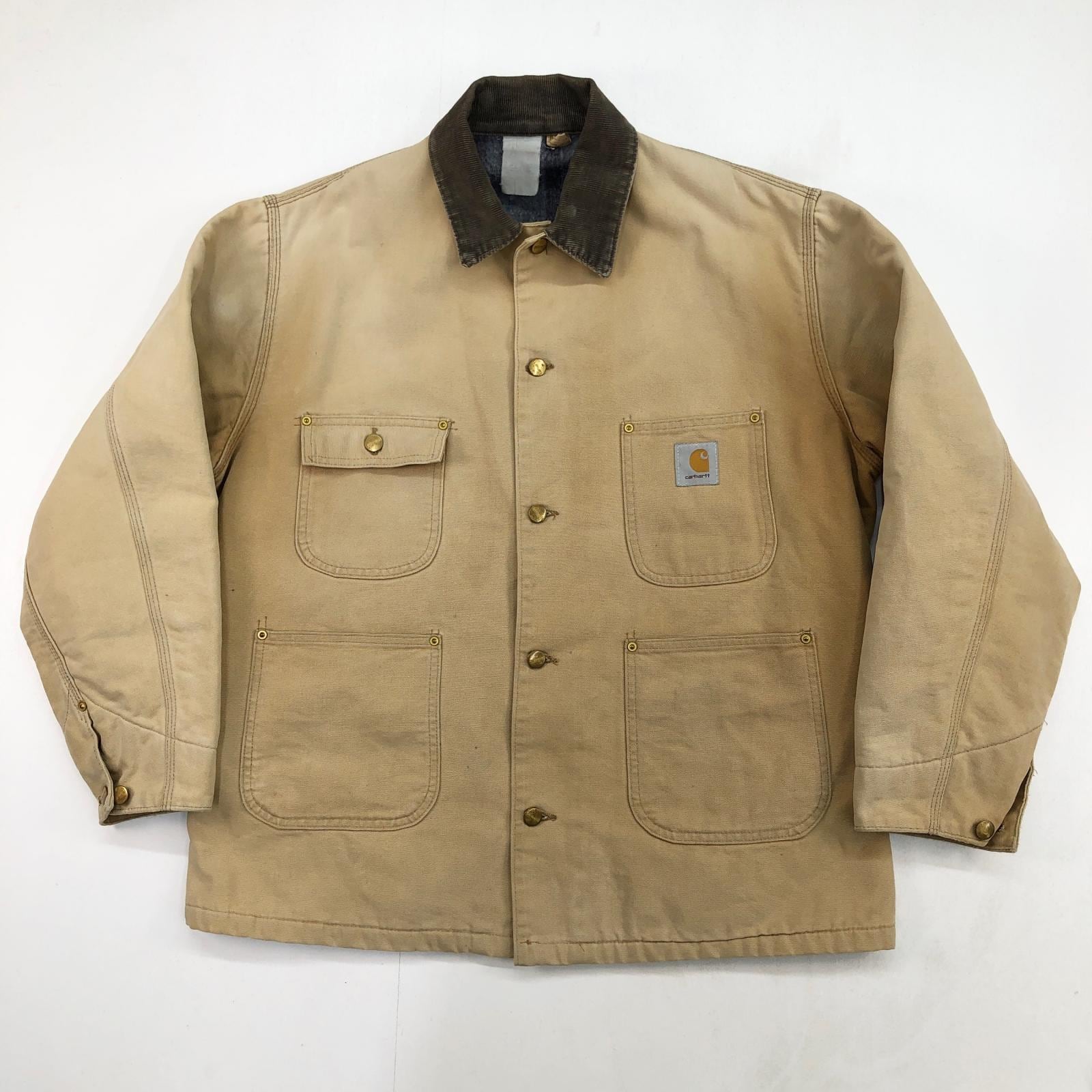 USA製 80'sカーハート ブランケット ダックジャケット カバーオール 金