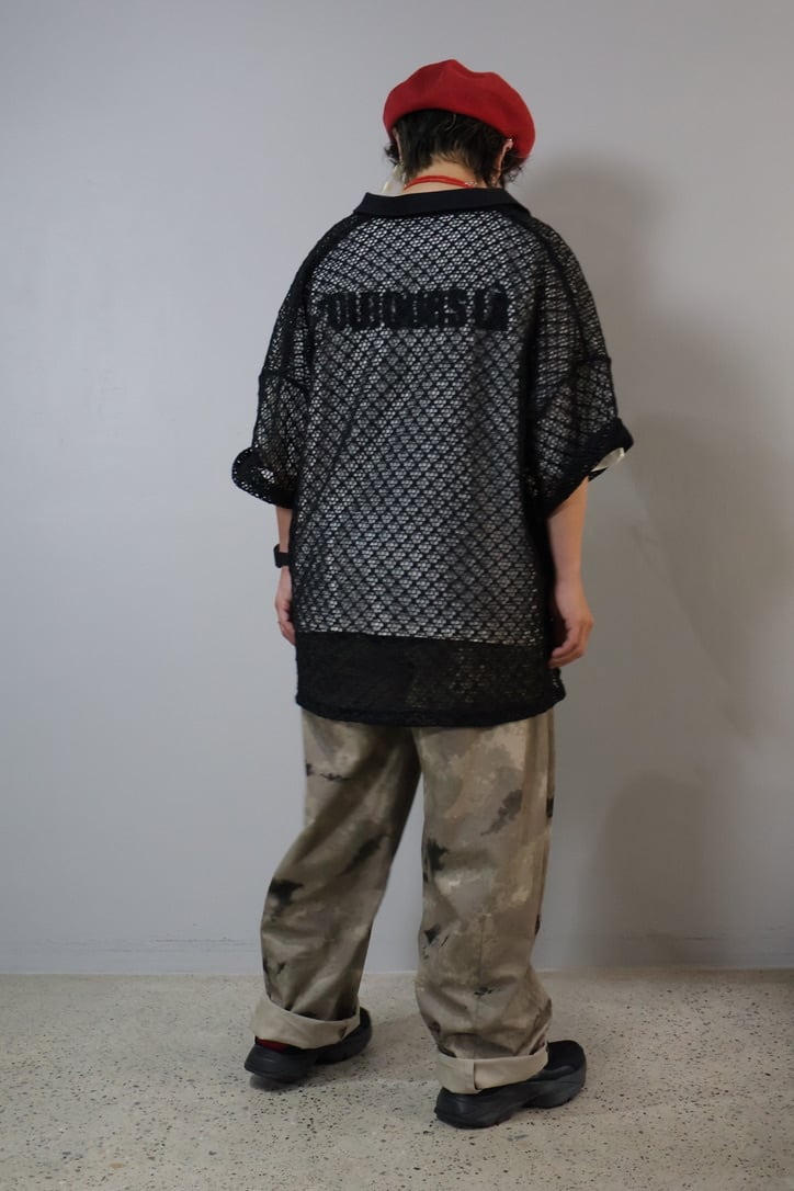 NEW!ダイヤ柄レースワイドシャツ【12603-464-20】2026SS