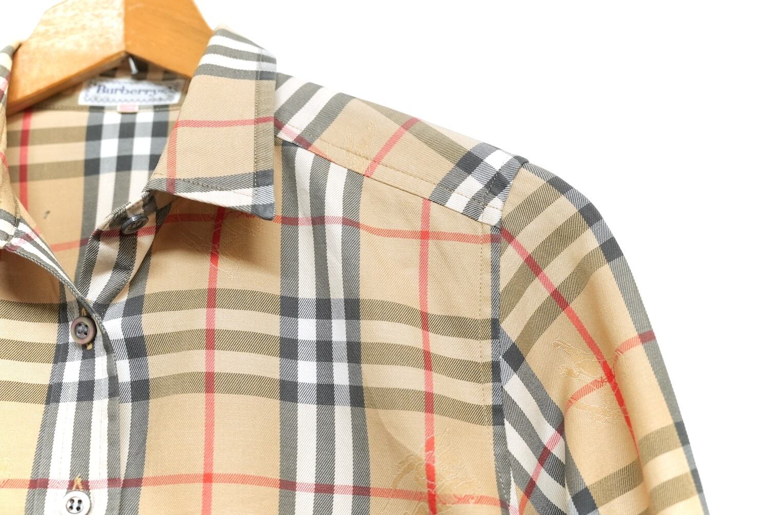 4148 Burberrys ヴィンテージバーバリー ノバチェック 長袖シャツ