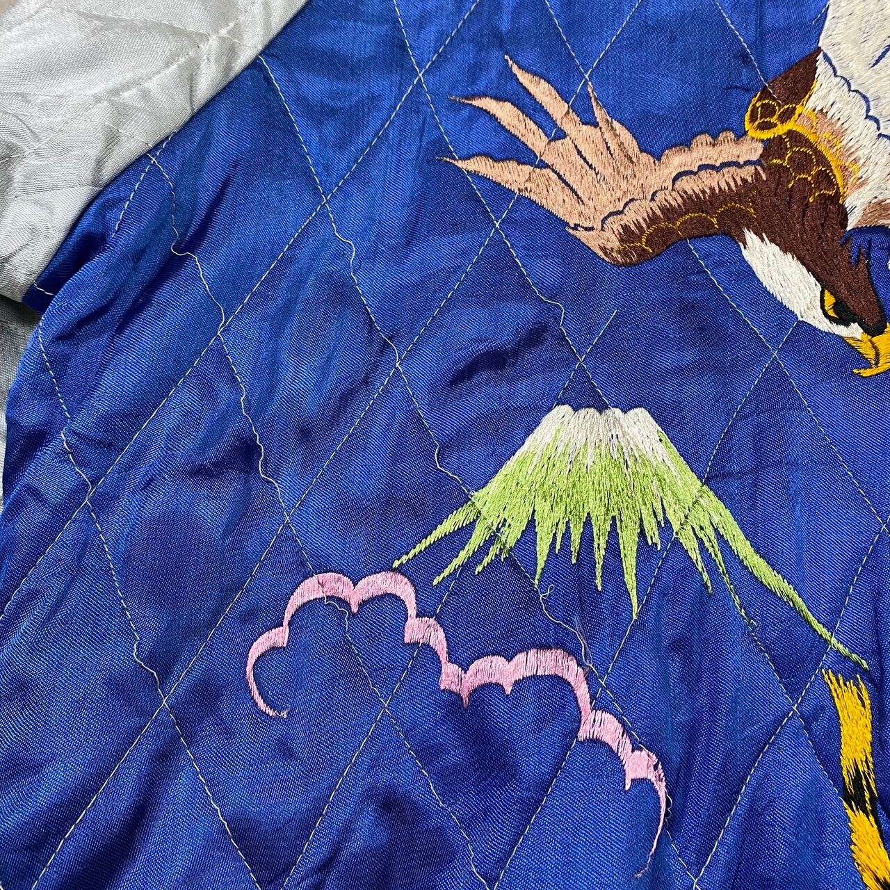 50年代 50s 刺繍 虎 鷹 JAPAN スーベニアジャケット リバーシブル 