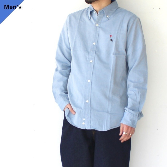 Bohemians ボタンダウンOXシャツL/S　B.D OX SHIRTS - BEETLE HEART　（Sax）