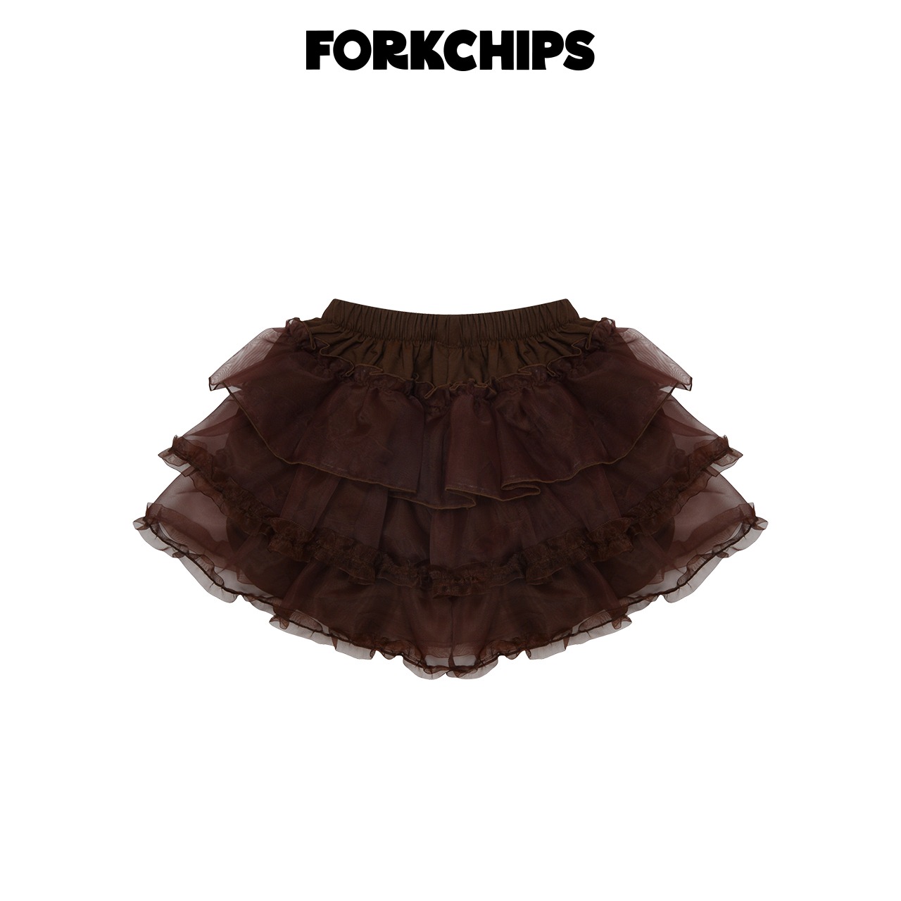 [FORKCHIPS] Caramel Cancan Skirt (JS/JM/JL/JXL) / [포크칩스] 카라멜캉캉스커트 (JS/JM/JL/JXL)