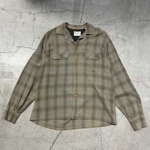 60s VAN HEUSEN open collar shirt size:M