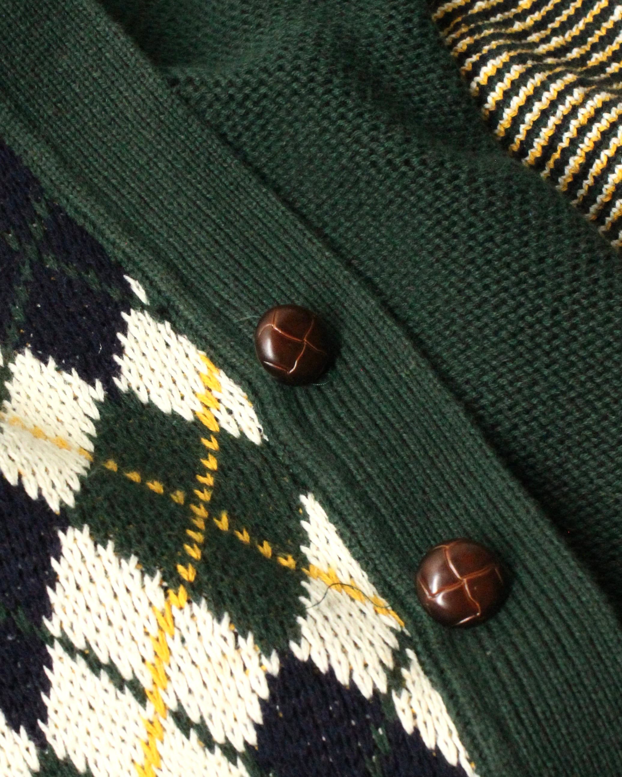 90s OLD GAP Argyle Pattern Cotton Knit Cardigan | VOLAR