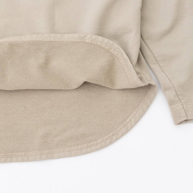 リネン RINEN 40/2スーピマ裏毛 裾ラウンドクルーネック(R17503)全4色