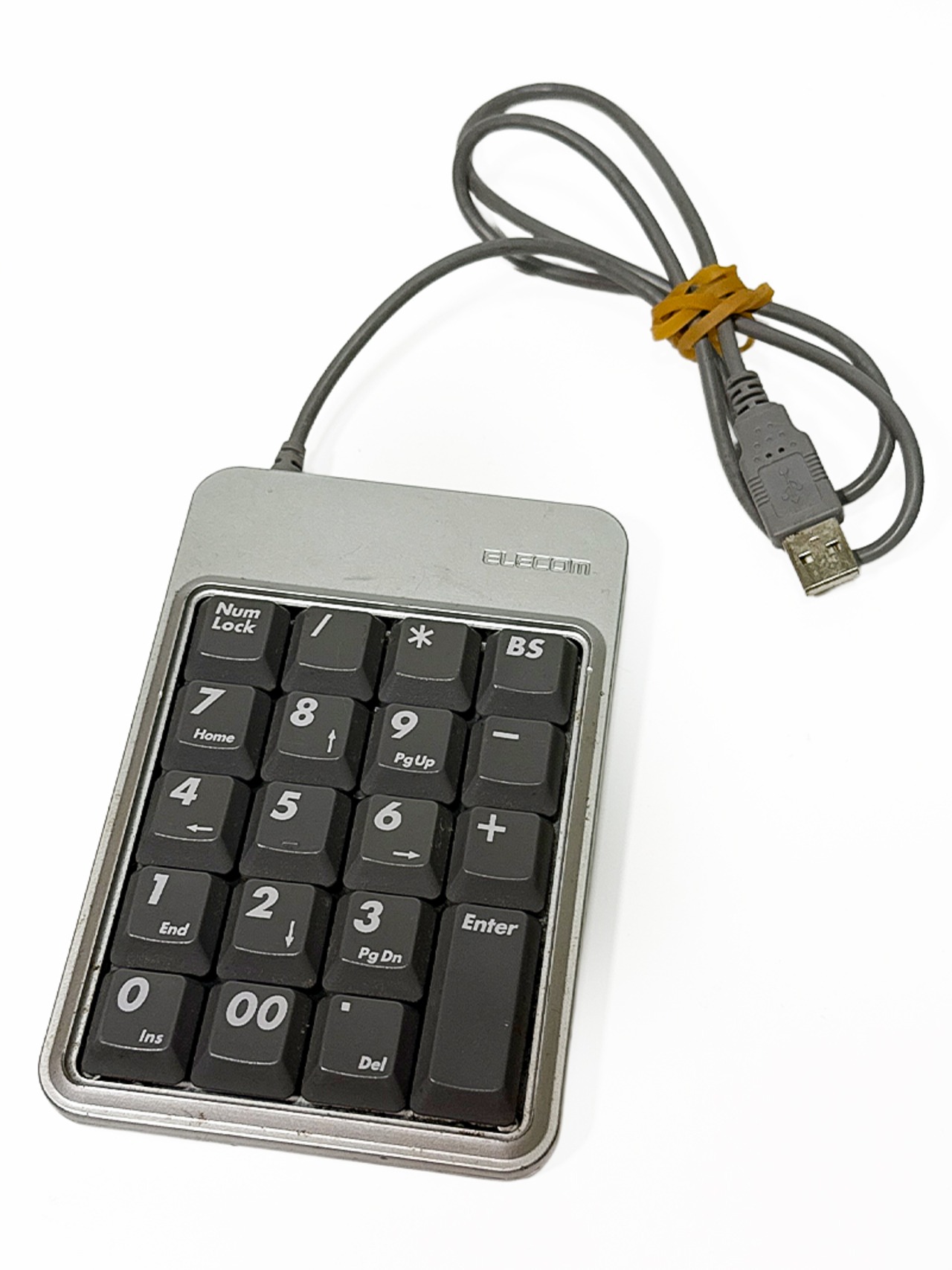 エレコム USBテンキーパッド TK-UEHSV 専用ソフト/ドライバー不要 大きな文字で見やすい数字キー 動作品