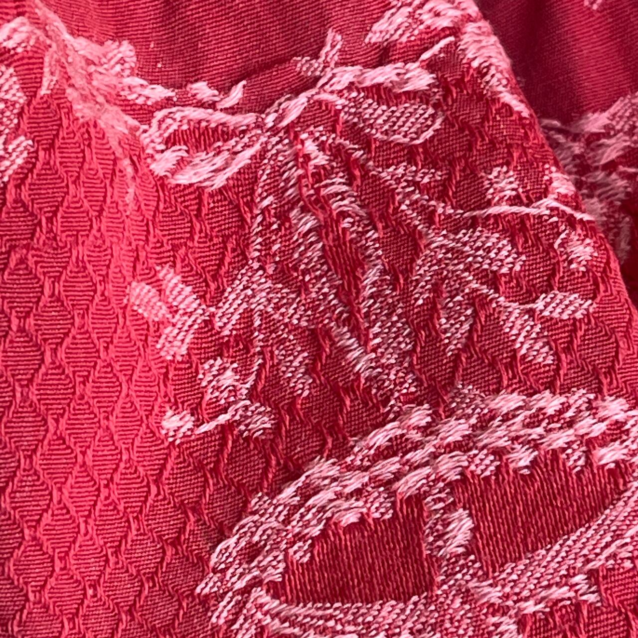 Vintage Fabric生地 ブーケダマスク ジャガード 約60×48cm or 約60