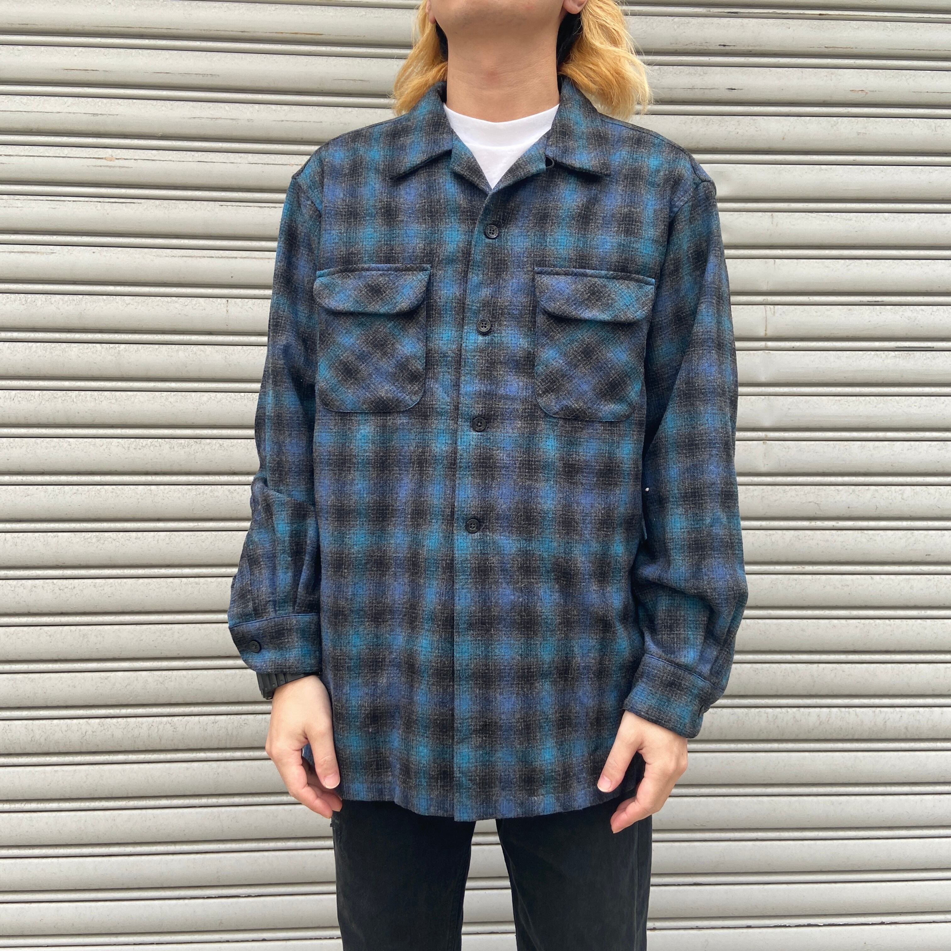 横手―湯田通行止め解除 PENDLETON オンブチェックWOOL SHIRTS XL