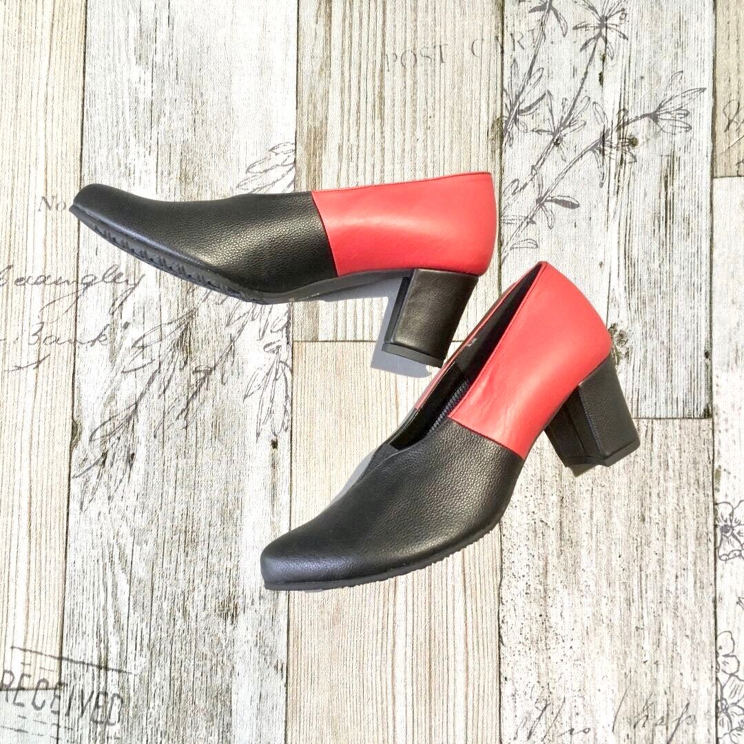 『色組み合わせ追加』Vゴムポインテッドパンプス