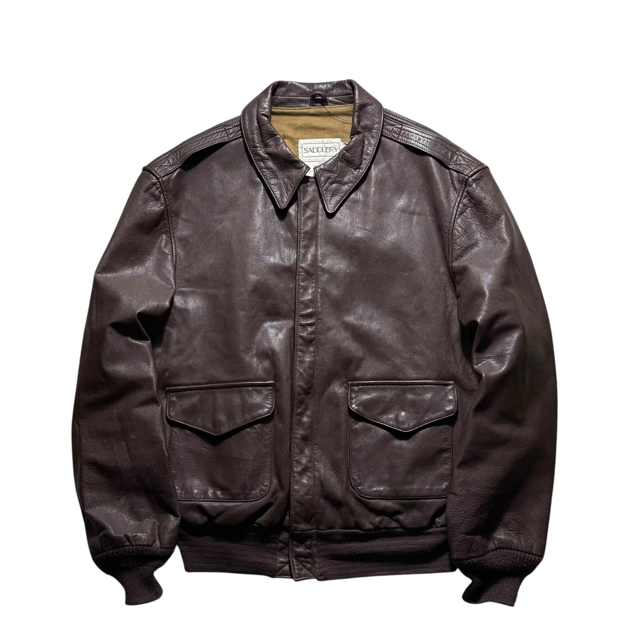 vintage 1980’s “A-2” leather flight jacket