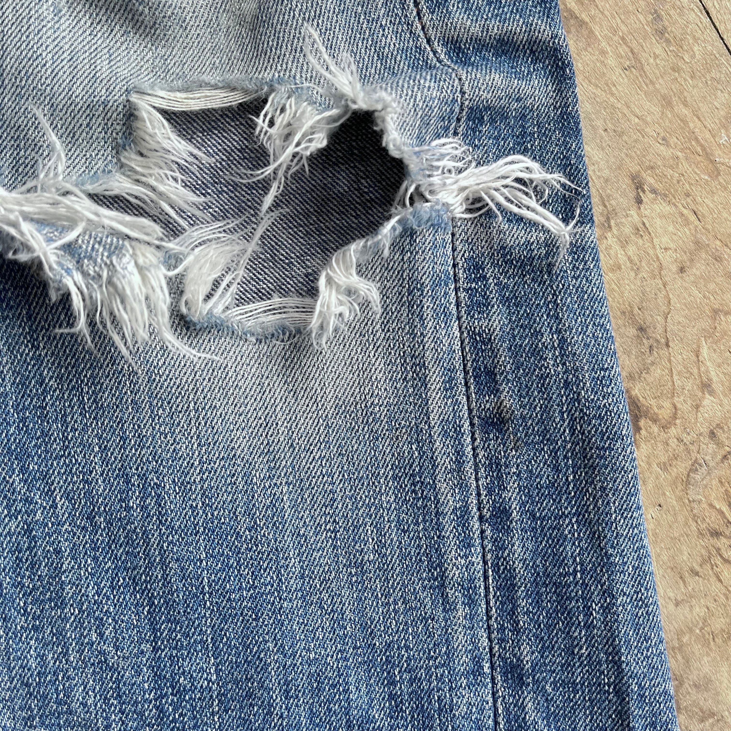 73' Levi's 501 66前期 赤耳 BORO 実寸【W27 L27】 | LITTLE GO