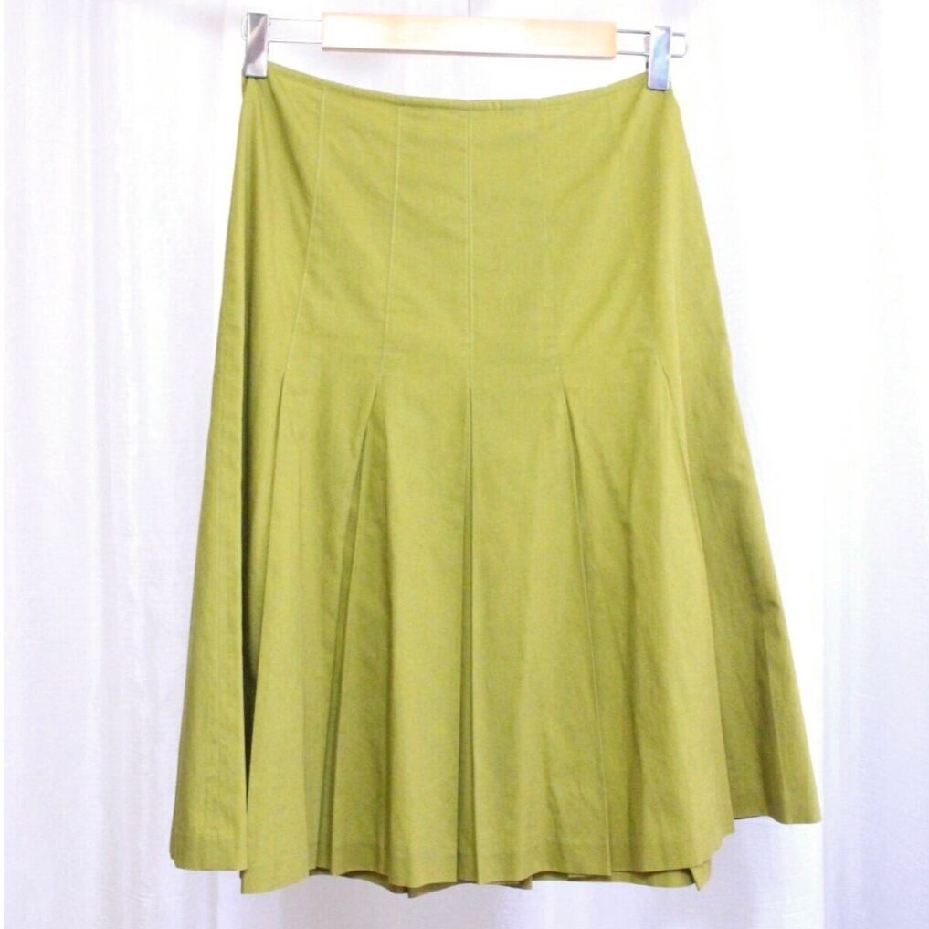 ピスタチオグリーン プリーツスカート【591】