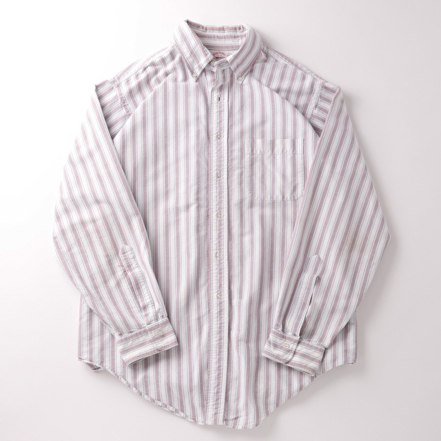 【極美品】80s BROOKS BROTHERS  B.D Stripe Oxford shirt made in USA ／ヴィンテージ ブルックスブラザーズ  ボタンダウン オックスフォード ストライプ シャツ 17 USA製 ミントコンディション