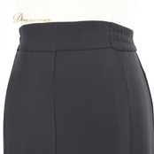 社交ダンス 衣装 スカート ブラック系 チャコットロイヤルダンス Chacott ROYAL DANCE 黒 日本製 無地 シンプル 上品 レッスン 練習 伸縮 アシンメトリー ストレッチ オールブラック ダンス衣装 パーティー