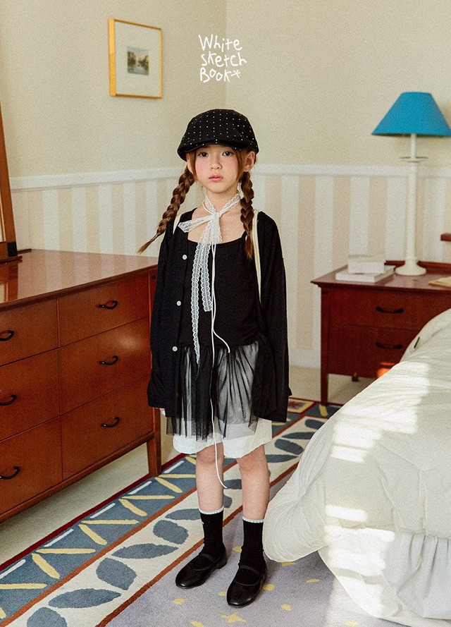 【取寄】white sketchbook｜linen summer cardigan｜リネンサマーカーディガン｜5-17｜kids&jr｜26 summer