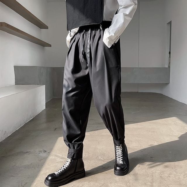 ー品販売 メンズパンツ カジュアル ジョガーパンツ 黒 ブラック M
