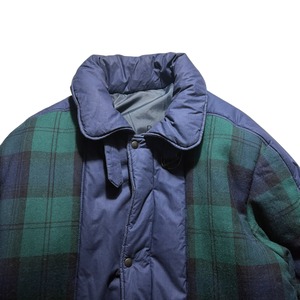 vintage VALENTINO GARAVANI check wool switching padding jacket