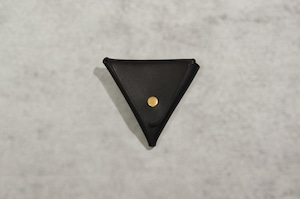 【トライアングルコインケース】三角形 コインケース コンパクト ブラック