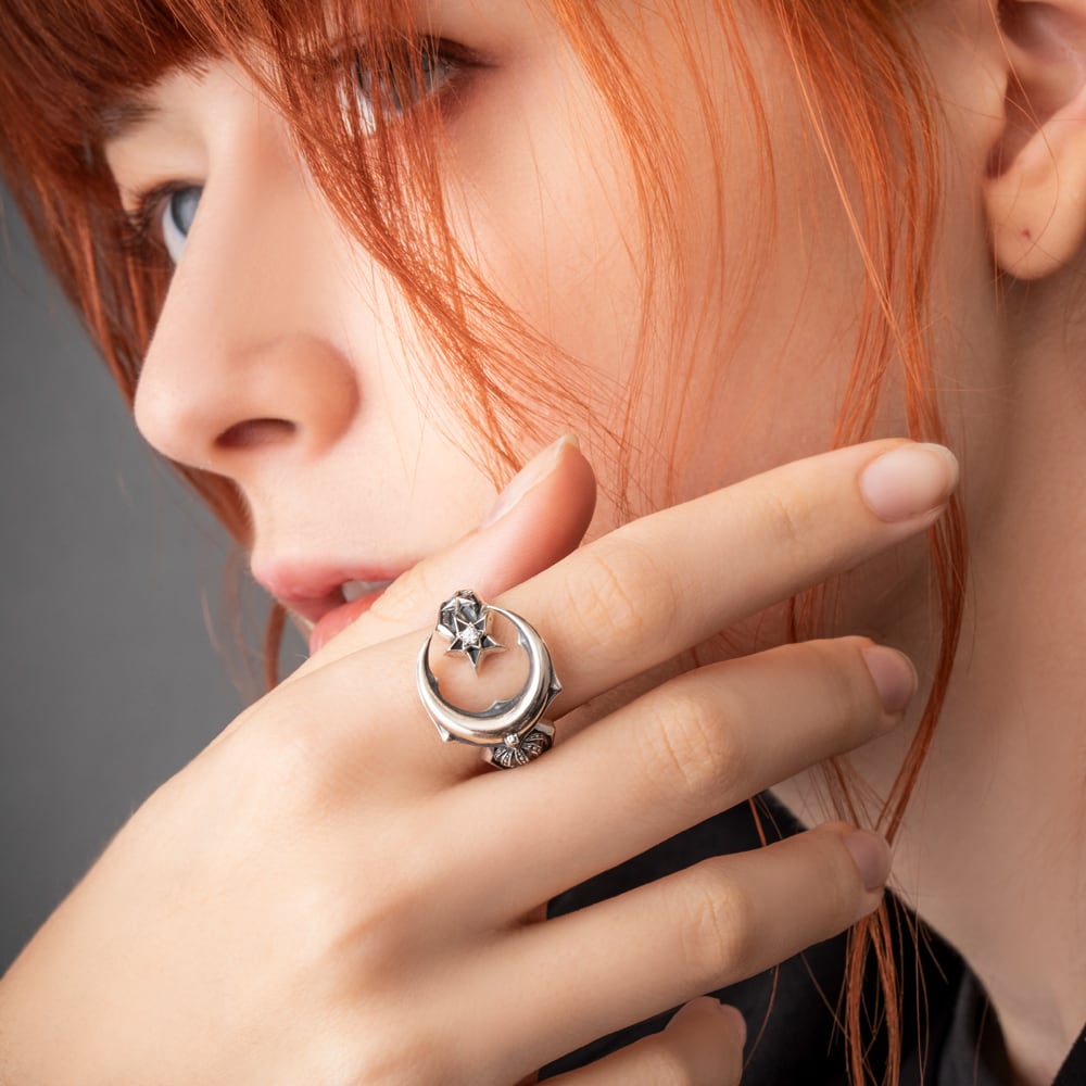 クレセントムーンリング AKR0071 Crescent moon ring シルバー