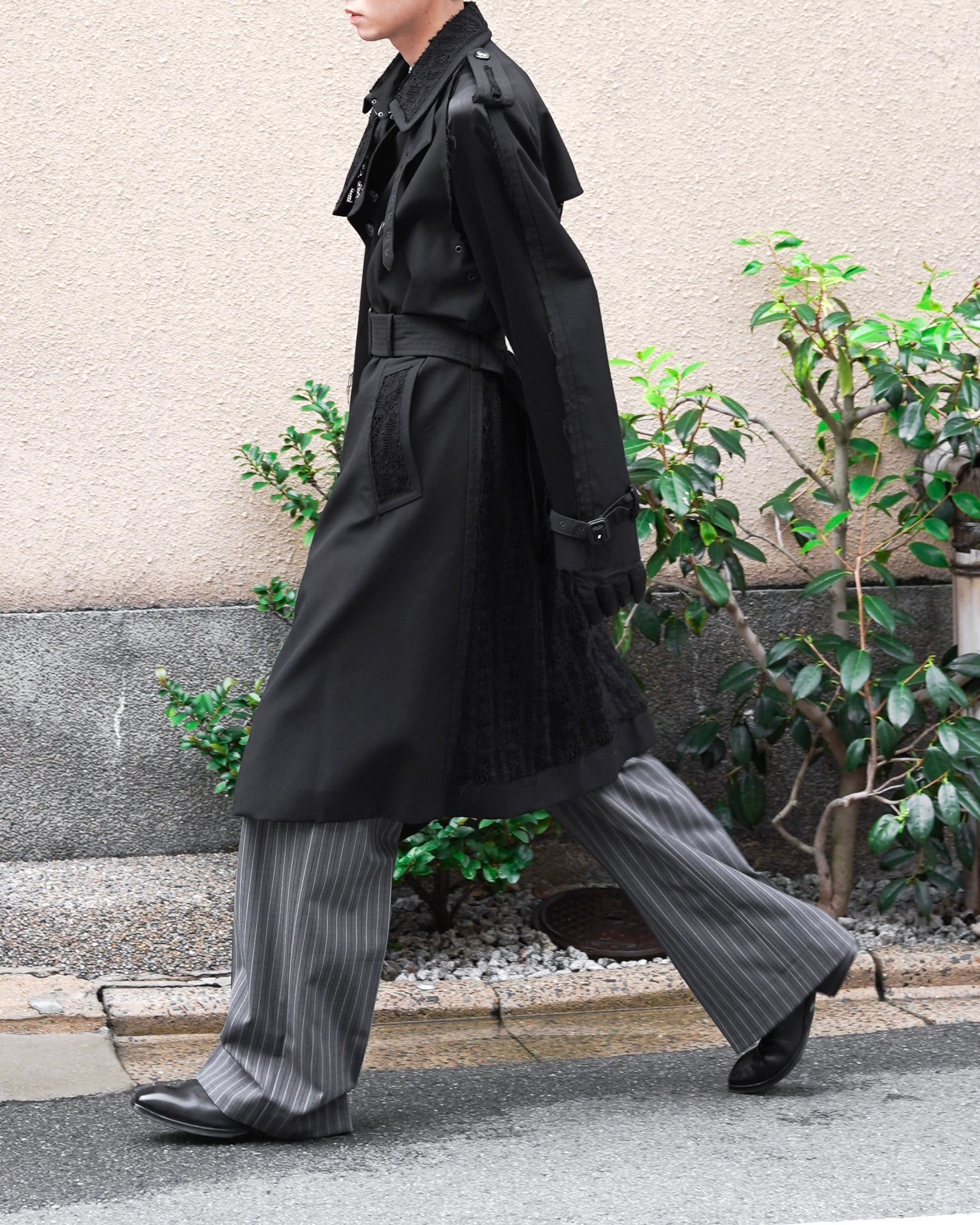 Maison Margiela/SS18】lace paneled trench coat | Pay ID