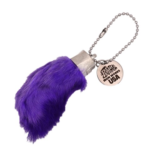 USA RABBIT FOOT ラッキーチャーム アメリカ ビンテージ ラビットフット キーホルダー キーチェーン : USRF-002PPL