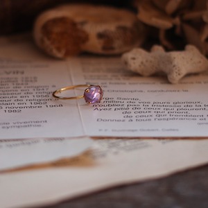 アメジスト・Cadre Rings 14KGF
