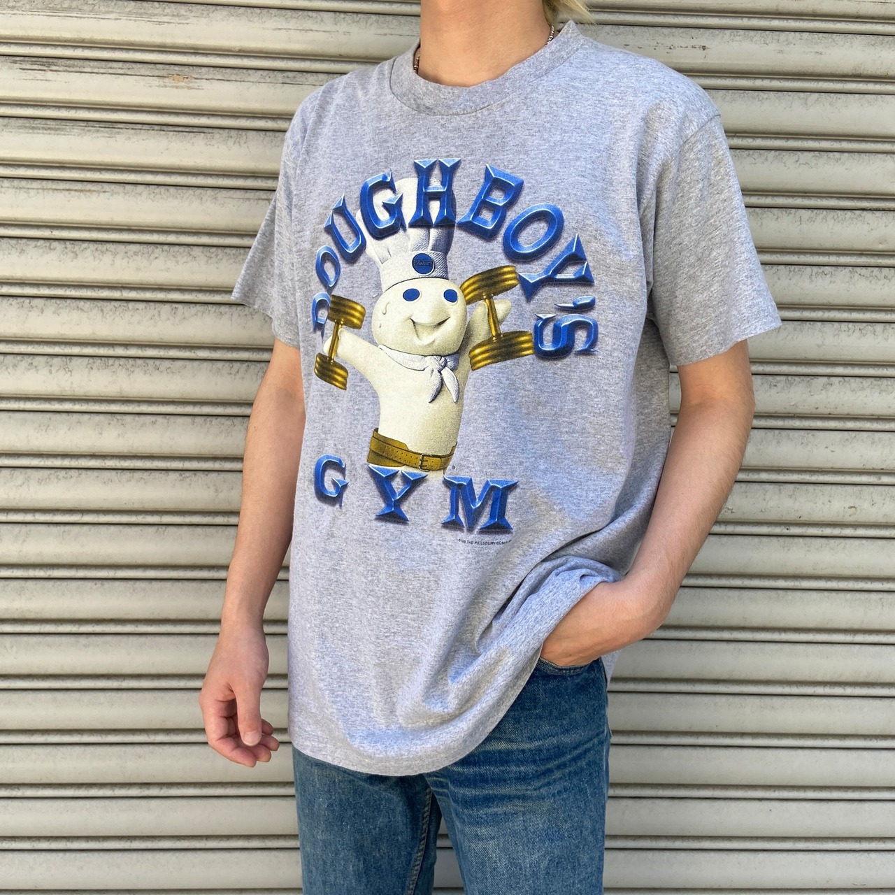90s USA製 ドゥーボーイ プリントT  ポッピンフレッシュ キャラt L
