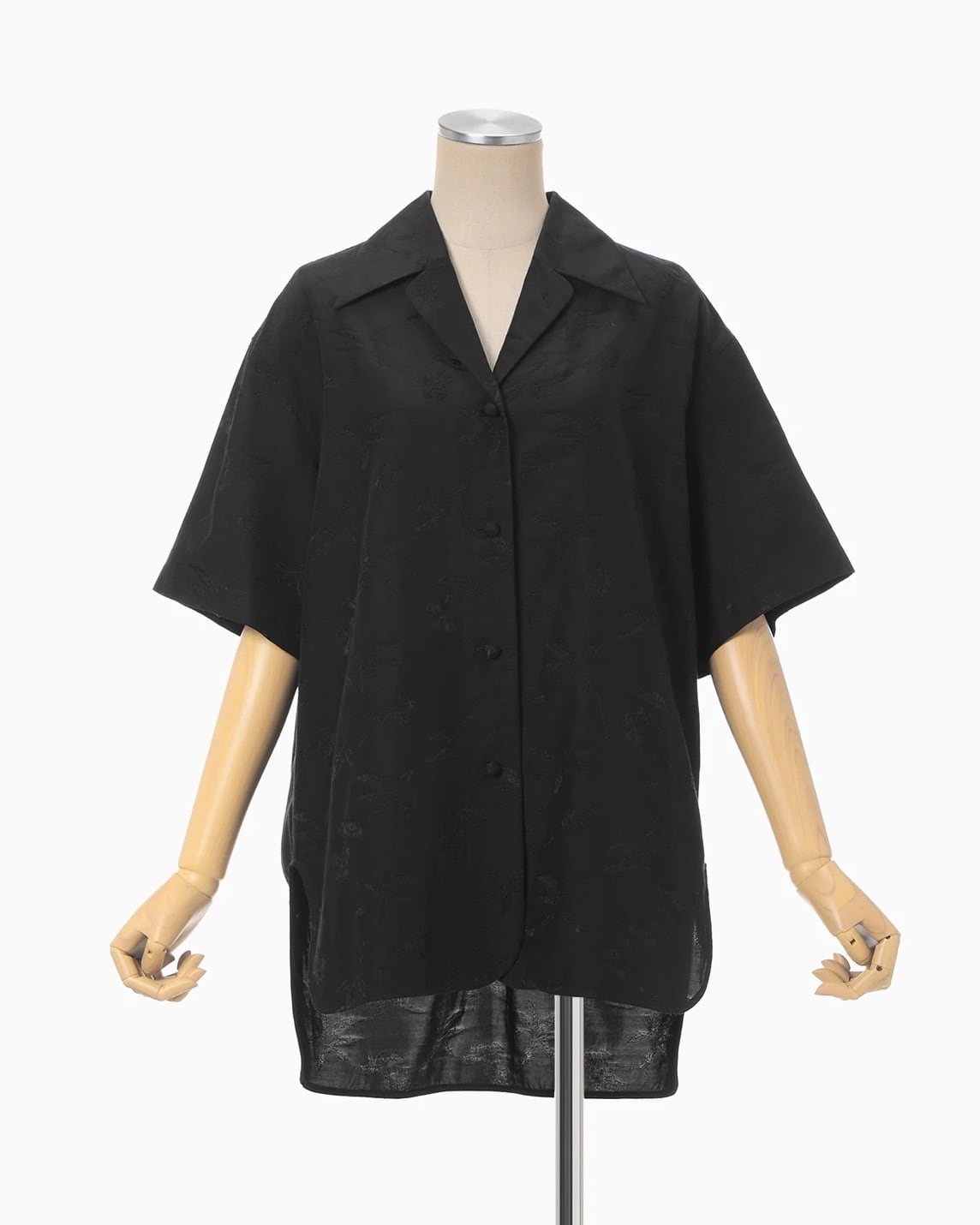 mame☆Karako Jacquard Open Collar Shirt Mame Kurogouchi】Karako Jacquard Open Collar Shirt