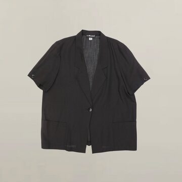 NO CONTROL AIR】スラブトリアセテート・ガーゼ6分袖オーバーサイズ 