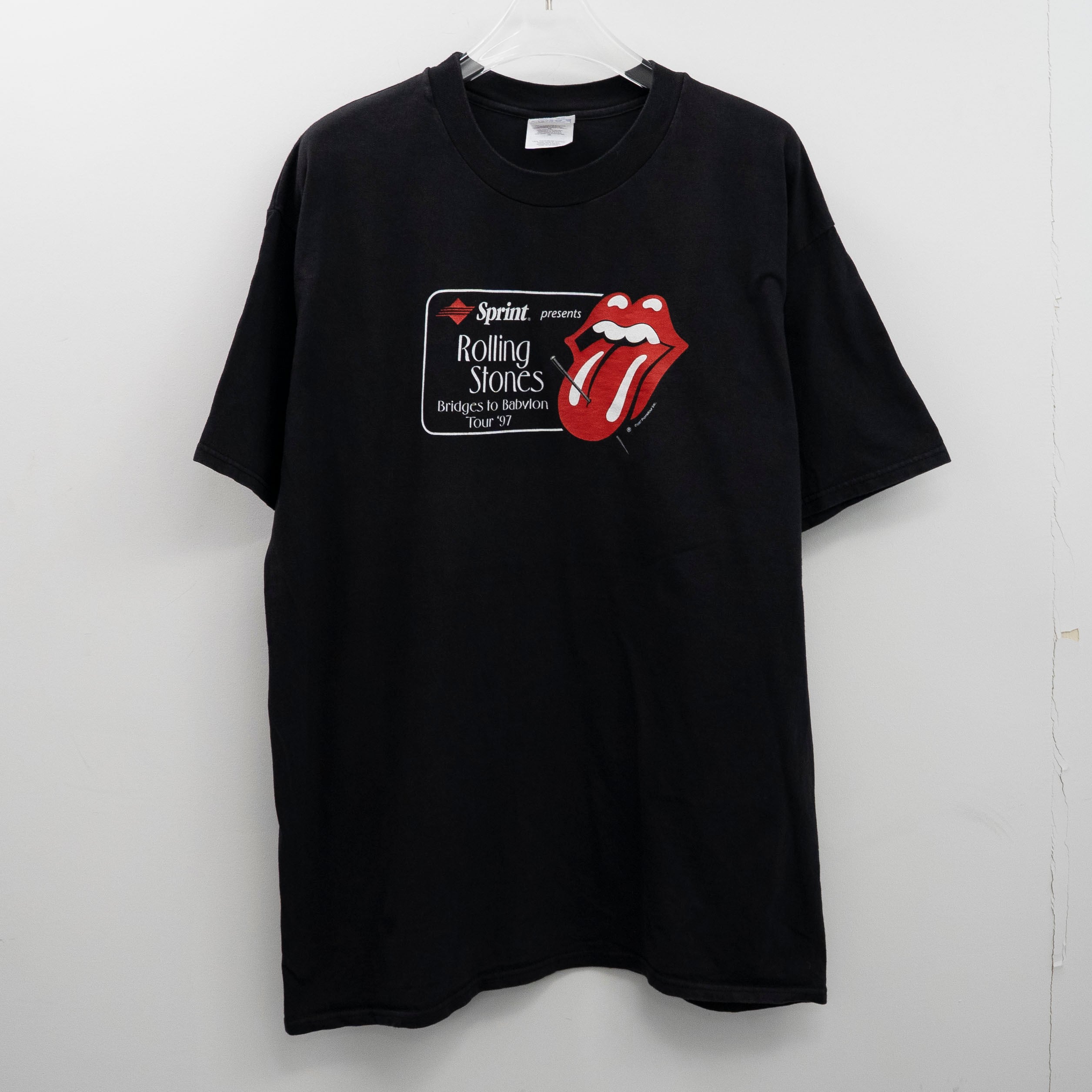 The Rolling Stones " Bridges to Banylon Tour 97 " Hanes XL 【A6-118】