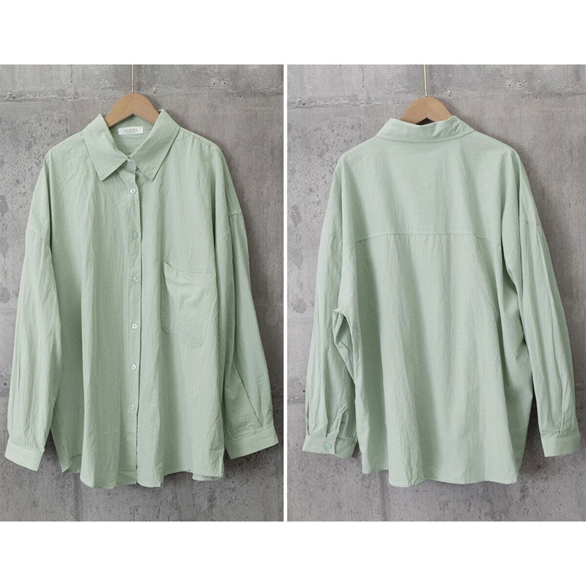 シャツ 長袖 オーバーサイズ レディース 春夏秋 韓国 シンプル 大人 きれいめ カジュアル 無地 トップス 羽織り 体型カバー ゆるシャツ ゆったり オフィスカジュアル 大人可愛い 大人女子