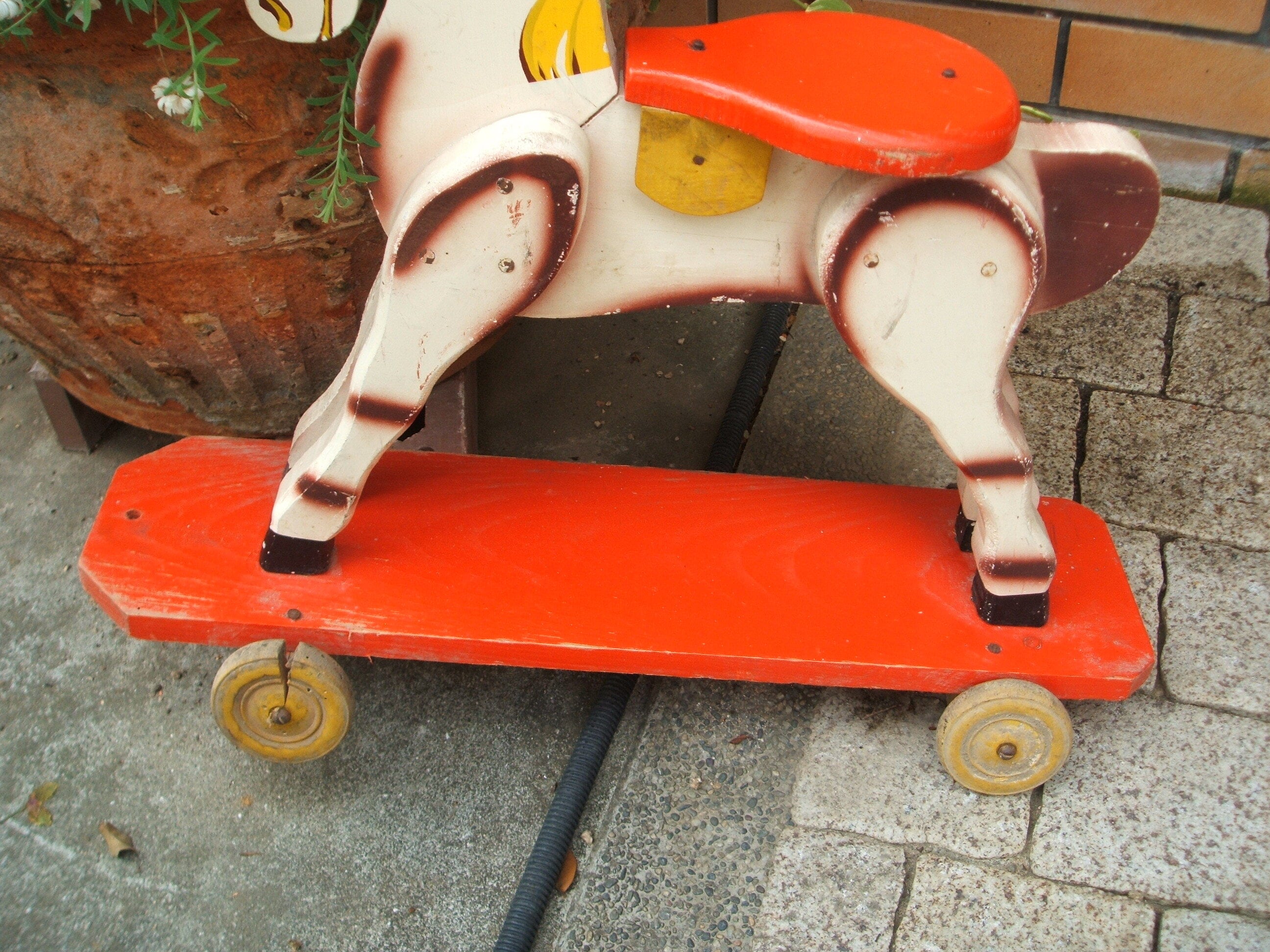 french vintage wooden horse toy フランス ヴィンテージ木馬 | 