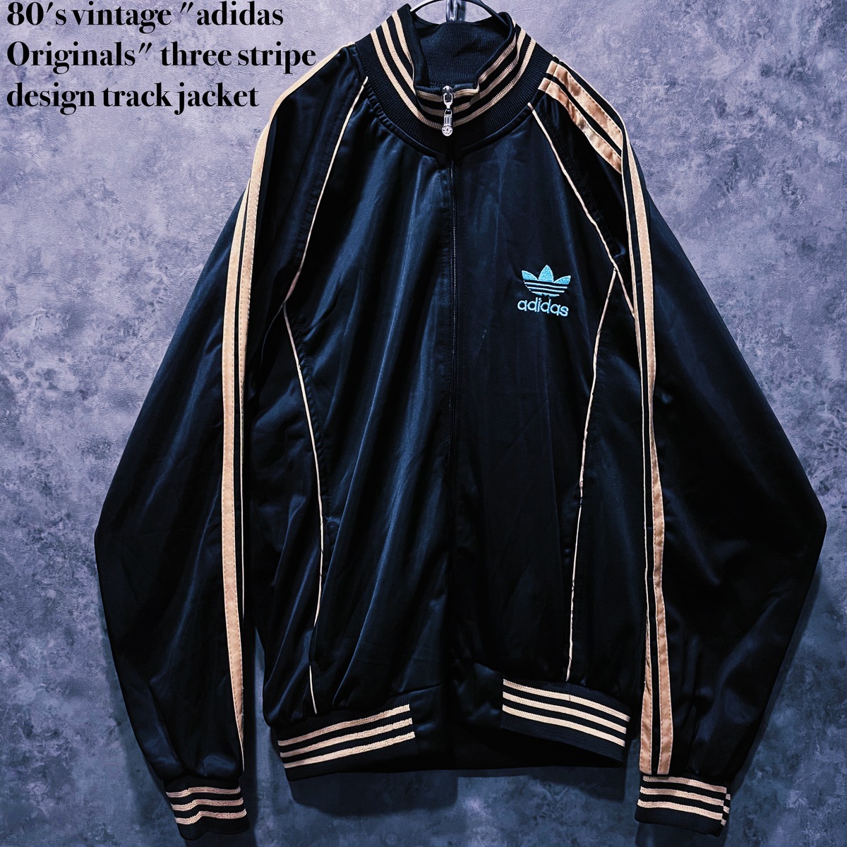 doppio】80's vintage "adidas Originals" stripe design track jacket |
