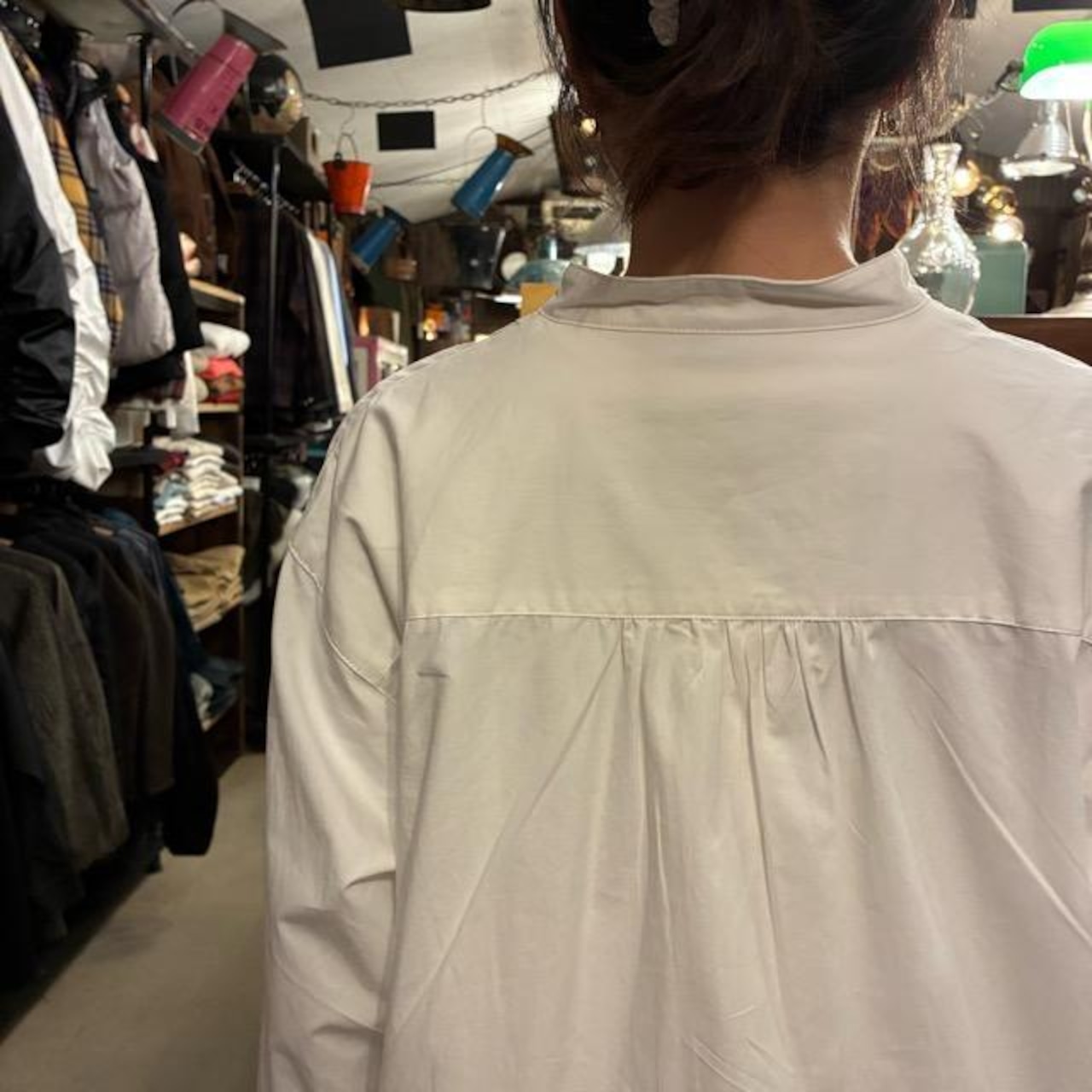 ICHI Cotton Pintuck Shirt Dress in White and White, Women's, Long Sleeve, Open Front, Perfect for Layering