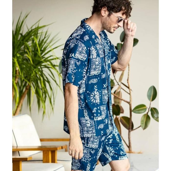 1PIU1UGUALE3 RELAX ウノピゥウノウグァーレトレ リラックス ペイズリー柄アロハシャツ 半袖 メンズ 男性 カジュアル 夏 1PIU1UGUALE3 RELAX ウノピゥウノウグァーレトレ リラックス