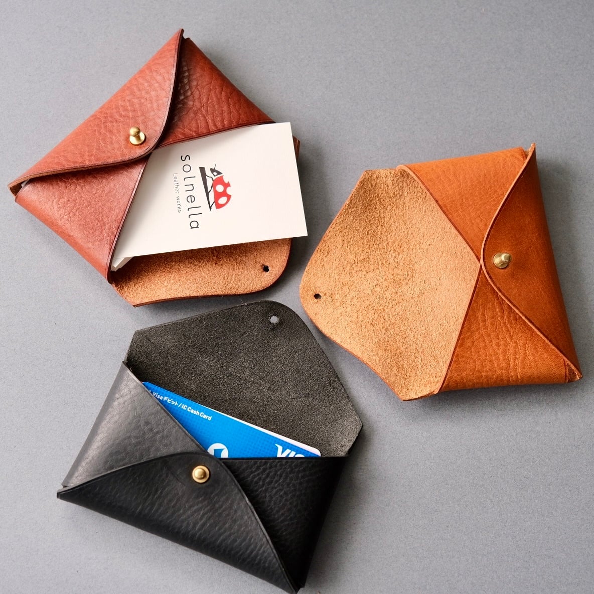 ふっくら可愛い手紙型カードケース 名刺入れ レター型カードケース