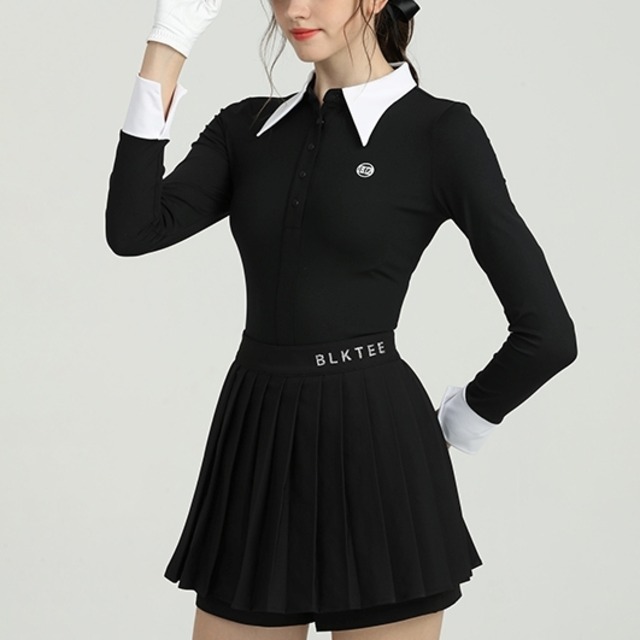 長袖トップス　ウェア　バイカラー　シンプル