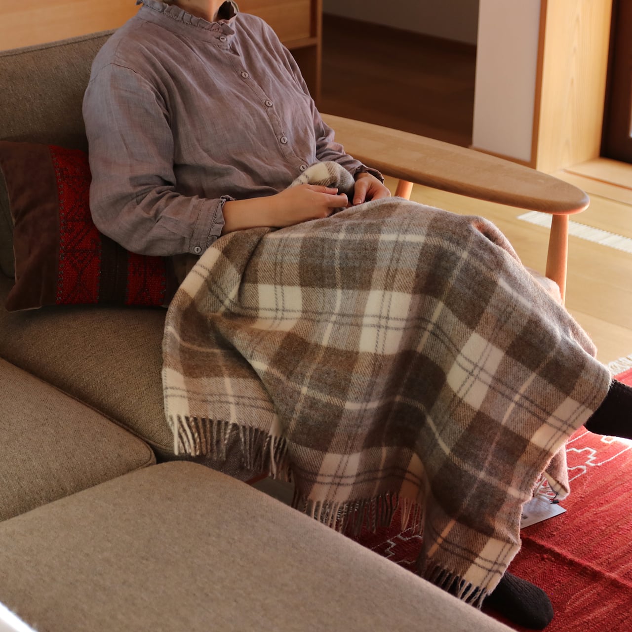 Silkeborg Uldspinderi】ハーフケット／ボーンホルム