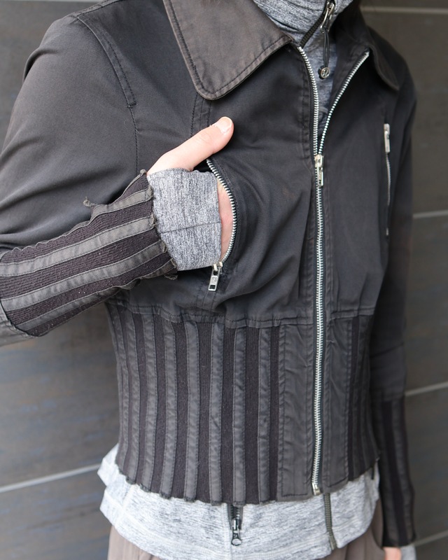 Hem Detail Zippered Blouson