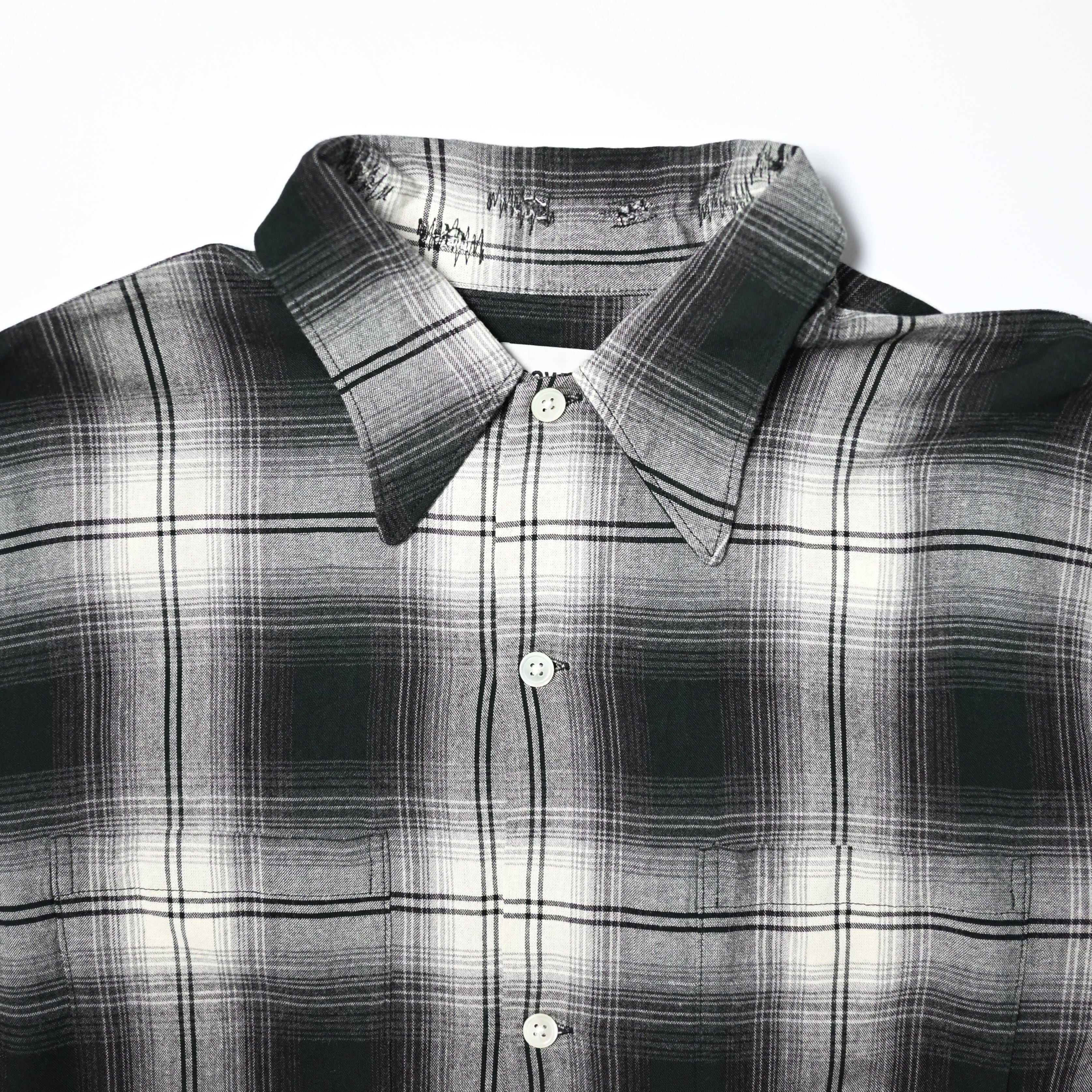 BOWWOW / REMADE RAYON PLAID SHIRT AGED | GANKO