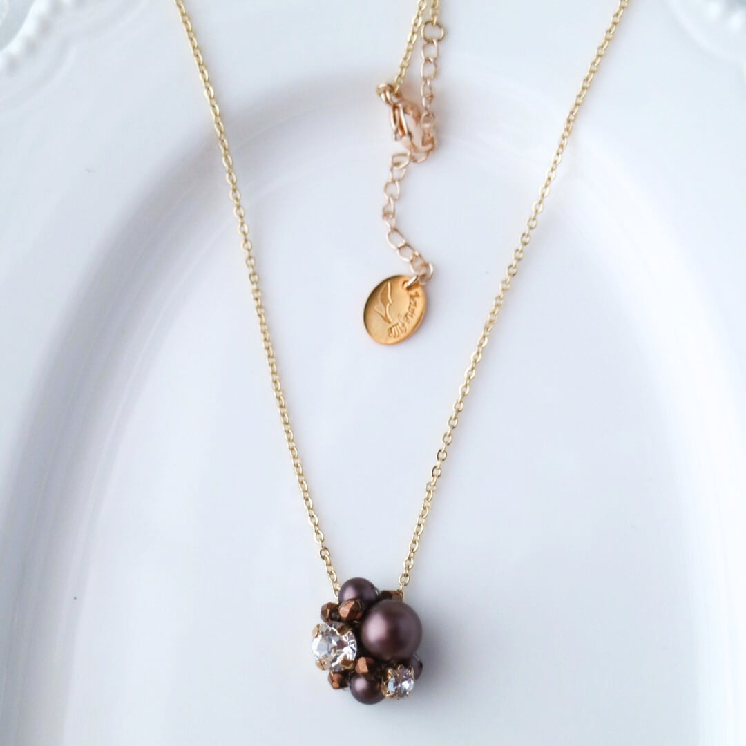 エレガントスイート ネックレス Gold Filled ブラウンショコラ – Brown Chocolat