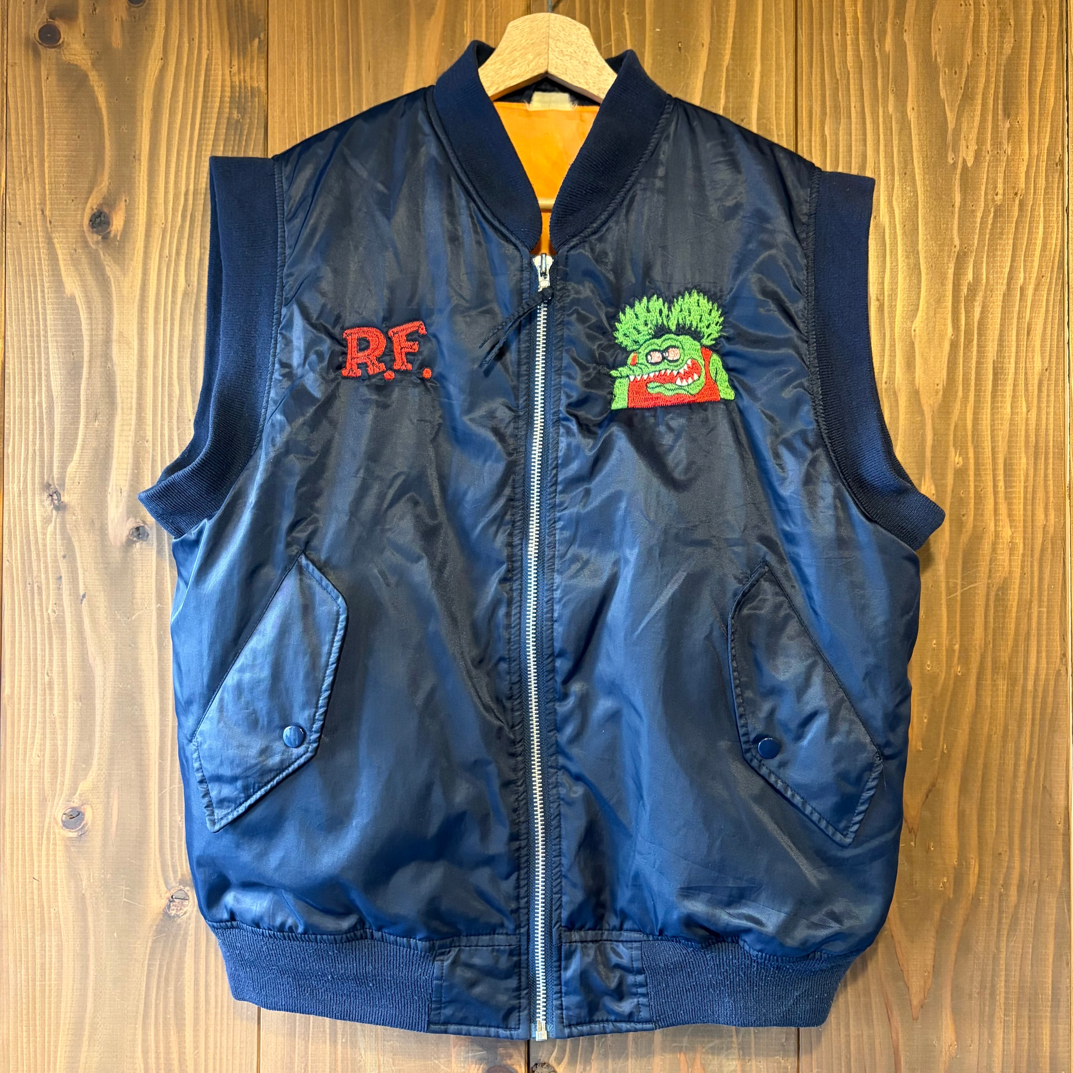 ラットフィンク MA-1 ジャケット RAT FINK ダウンベスト フライトジャケット MA-1 ネイビー ボンバー