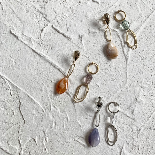 asymmetry earring GER-40/イヤリング